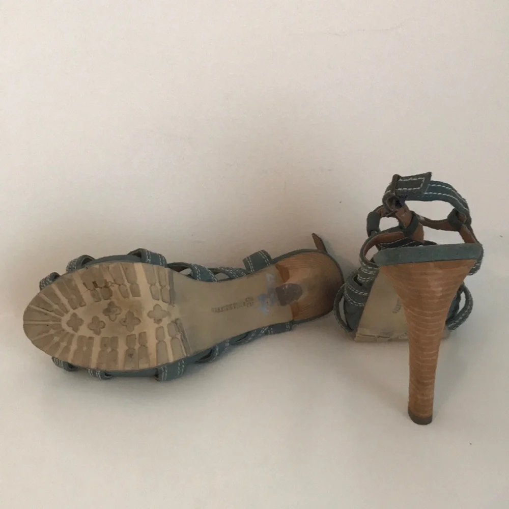 Miss Sixty Indigo Sky Leather Stappy Heels Sandals - Picture 4 of 5